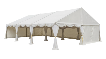 Isolated Party tent for outdoor events, temporary structures, summer wedding, festive occasions