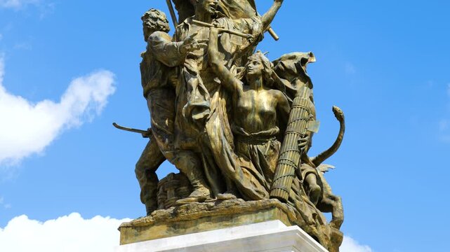 bronze sculptural groups decorate victor emmanuel ii national monument adding artistic richness rome landmark to monumental art historic cultural heritage urban public space 