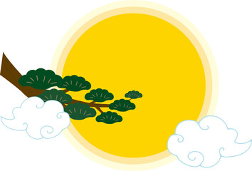 보름달과 소나무 © Jina