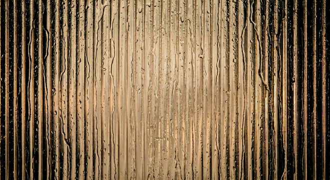 Wet Ribbed Glass Texture Background with Water Droplets and Condensation Detail