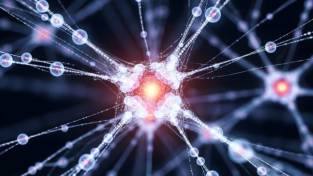 Modern Data Science Neural Network Illustration Jpeg Image.