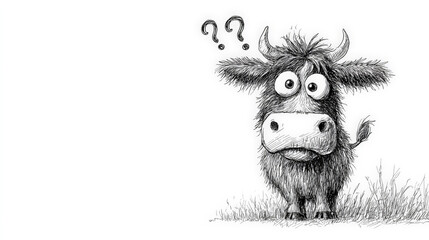 Mooch of Confusion: A Frazzled Cow in Ink. Generative AI