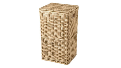 Isolated Wicker Laundry Hamper, Woven Laundry Basket Container with Lid and Built-In Handles