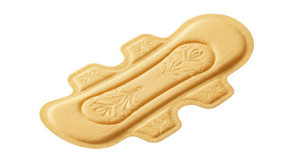 Isolated sanitary pad, feminine hygiene protection with wings for period or incontinence needs © Patricia