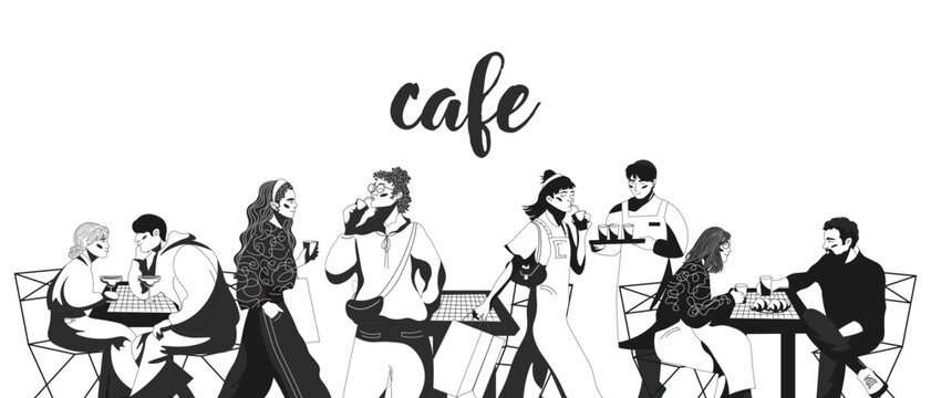 Cafe, restaurant background, banner