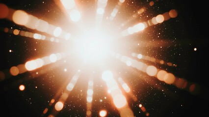 Abstract cosmic explosion of vibrant light with radiating beams and energy in a colorful and dynamic galactic concept for space, AI Generative