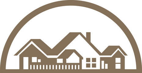 traditional icion home vector logo