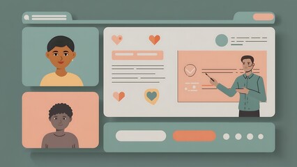 Online education platform interface