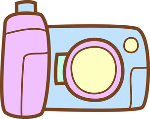 cute camera  and recolorable