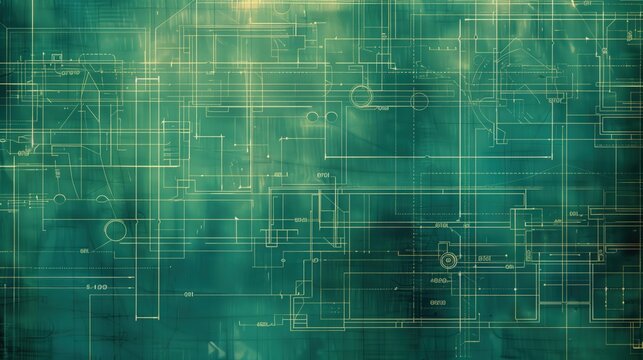 Abstract green matrix digital circuit background with grid lines for cyber security concepts.
- Powered by Adobe