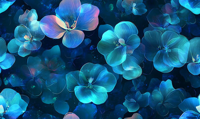 Floral or leaf pattern background suitable for wallpaper, fabric, or decorative design. Soft colors and natural style, ideal for digital and print use.