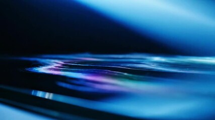 Dynamic Action, Abstract Light Waves, Digital Art, Vibrant Colors, Blue Tone