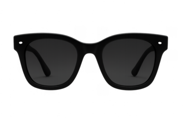 Black modern sunglasses eyewear accessory on transparent background