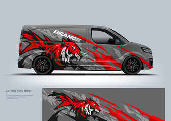 Stylish automotive wrap design showcasing dynamic stripe elements on a modern hatchback vehicle. Suitable for visual presentations related to transportation, vehicle customization, and graphic design 