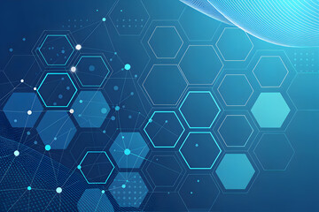 Abstract Blue Navy Mesh Gradient Background with Geometric Tech Lines for Fintech UI Dashboard