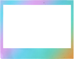 Obraz premium Gradient Color polaroid instant photo frame wide