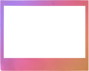 Gradient Color polaroid instant photo frame wide