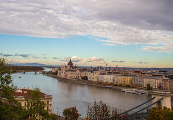 Fototapeta premium Historical part of Budapest around Danube river