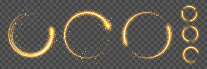 Golden circular orbits with sparkle effects © Siam