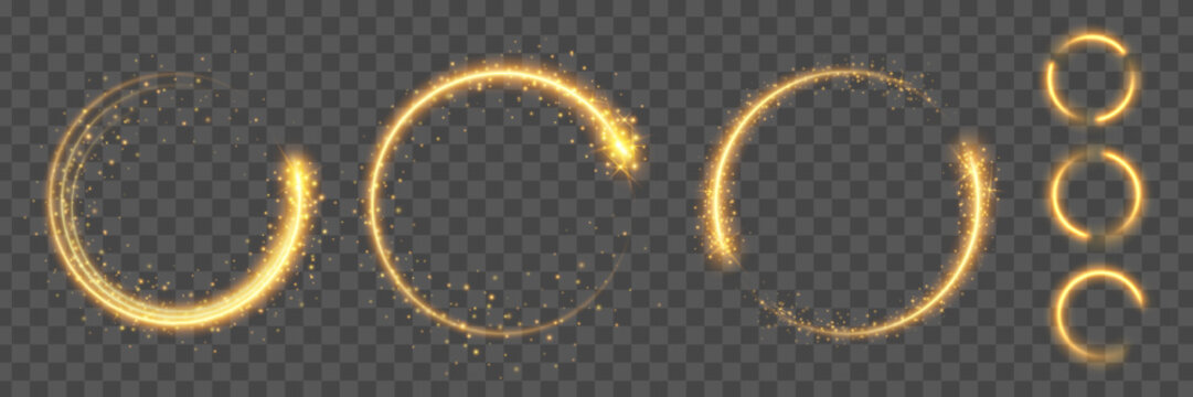 Golden circular orbits with sparkle effects