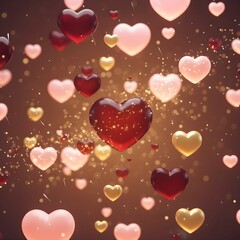 Seamless Valentine&rsquo;s Day Heart Pattern Background