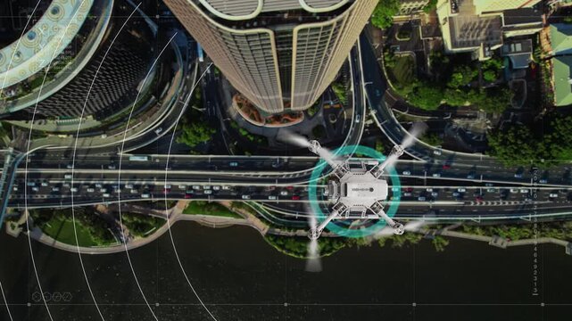 Systems Specialist Reviews Heatmap Visuals Generated From Drone Collected Data For Autonomous Vehicle Testing
