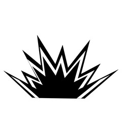 Explosion vector icon. Isolated on on white background