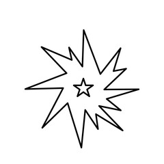 Explosion vector icon. Isolated on on white background