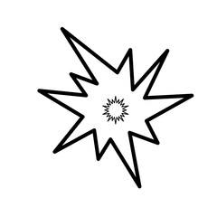 Explosion vector icon. Isolated on on white background