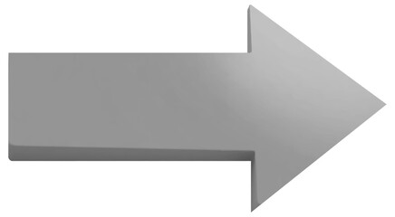Gray Right Arrow Icon Isolated on Transparent Background