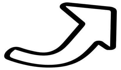 Upward Growth Arrow Icon Isolated on Transparent Background.