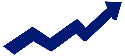 Upward Growth Arrow Chart Icon Isolated