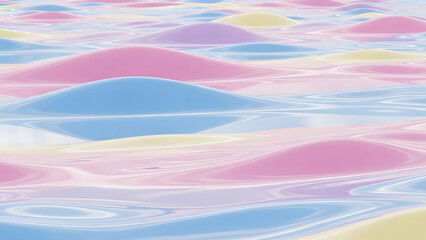 Soft Waves of Pastel: A mesmerizing composition of pastel hues ripple across the frame, a visual symphony of gentle movement and serene beauty. Capturing a sense of calm and visual delight.