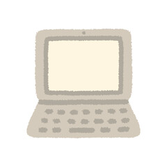 パソコン 手描き パステル 余白 アイコン イラスト