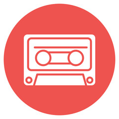 Fototapeta premium Cassettte icon vector image. Can be used for Retro.