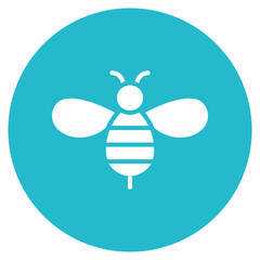 Honeybee icon vector image. Can be used for Carnival. © SAMDesigning