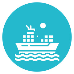 Obraz premium Cargo Ship icon vector image. Can be used for Supply Chain.