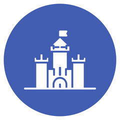 Castle icon vector image. Can be used for Fairytale. © SAMDesigning
