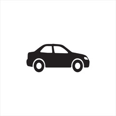 Fototapeta premium Silhouette of simple passenger car side view vector illustration