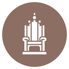 Throne icon vector image. Can be used for Fairytale. © SAMDesigning