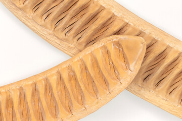 Suche strąki roślin na jasnym tle , martwa natura, tapeta, dekoracja. 