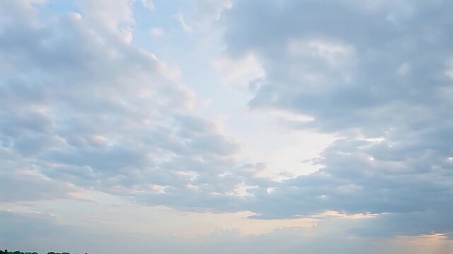 Sky with scattered clouds