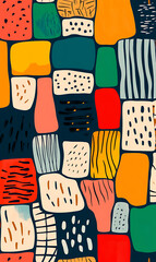 Tile or carpet pattern background with decorative, symmetrical elements. Ideal for wallpaper, textiles, or digital design projects.