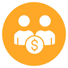 Co-Borrower icon vector image. Can be used for Credit And Loan.