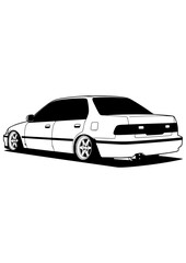Obraz premium Modern Concept Automotive Car Silhouette – CS013