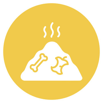 Midden Heap icon vector image. Can be used for Archeology.