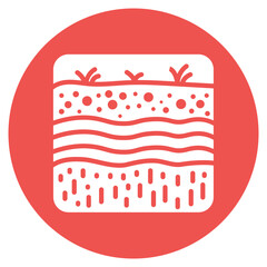 Soil Stratigraphy icon vector image. Can be used for Archeology.