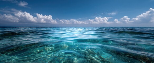 Fototapeta premium The pristine ocean water showcases the success of environmental conservation efforts.