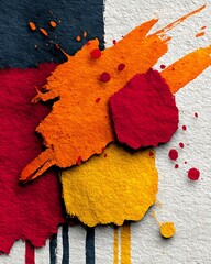 Vibrant red orange yellow ink splash high resolution background