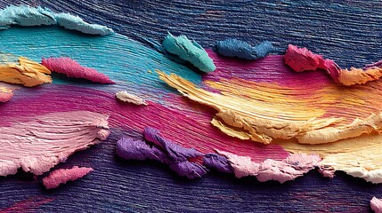 Vibrant neon brushwork abstract high resolution background